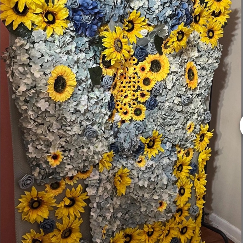Handmade Flower wall/wedding backdrop/flower backdrop - Picture 5 of 5